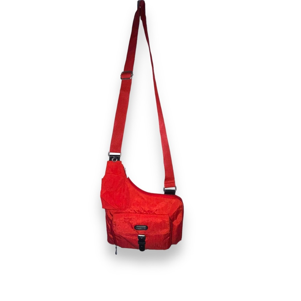Baggallini Orange Nylon Crossbody Bag with Matching Wallet Travel